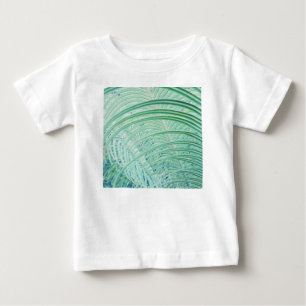Camiseta Para Bebê Folha de Palma de Planta Verde Suave