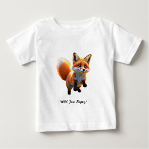 Camiseta Para Bebê "Folha de Raposa Congelada"