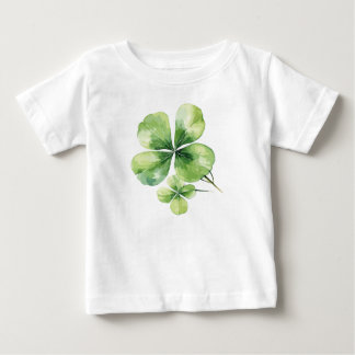 Camiseta Para Bebê Folha de trevo