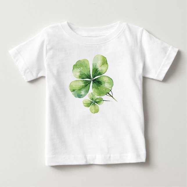Camiseta Para Bebê Folha de trevo (Frente)
