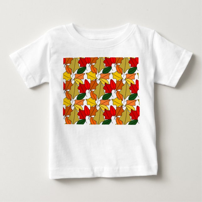 Camiseta Para Bebê Folhas (Frente)
