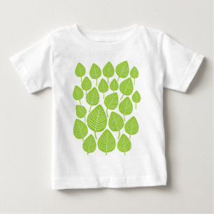 Camiseta Para Bebê Folhas