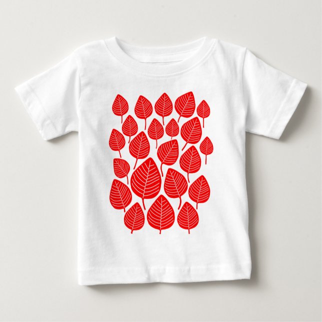 Camiseta Para Bebê Folhas (Frente)