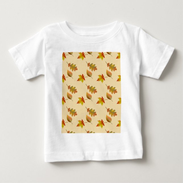 Camiseta Para Bebê Folhas de carvalho de carvalho (Frente)