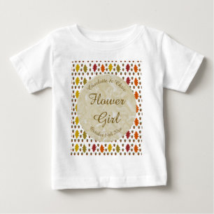 Camiseta Para Bebê Folhas de carvalho e Acorns Fall Autumn Wedsed