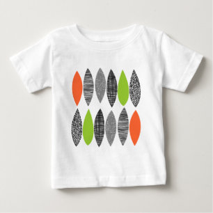 Camiseta Para Bebê Folhas Texturizadas 02