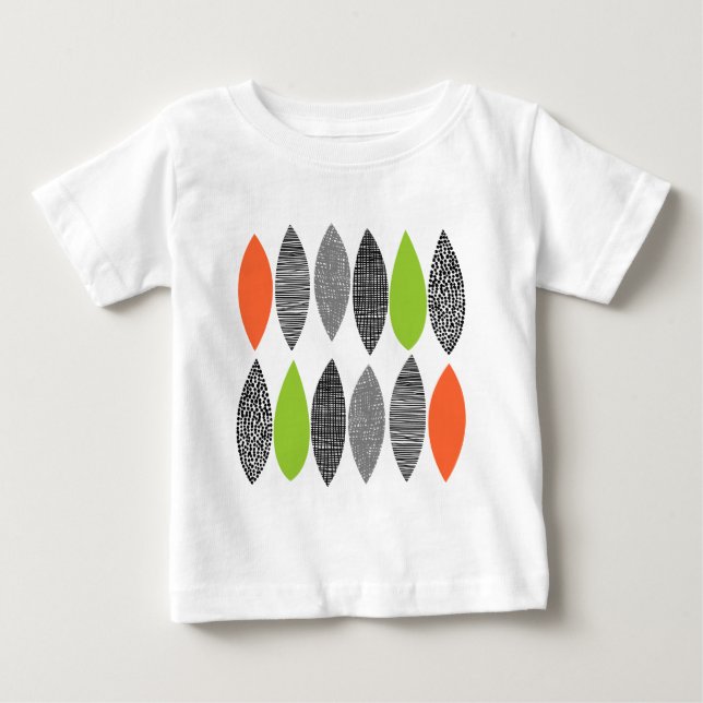 Camiseta Para Bebê Folhas Texturizadas 02 (Frente)