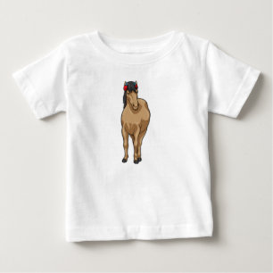 Camiseta Para Bebê Fones de Ouvido Música de Cavalo