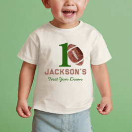 Camiseta Para Bebê Football First Year Down