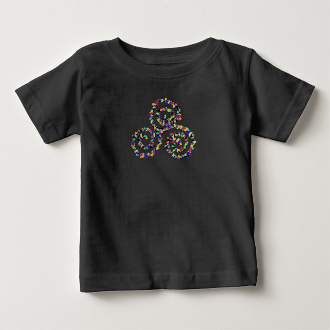 Camiseta Para Bebê Força Celta do Triskelion (Frente)