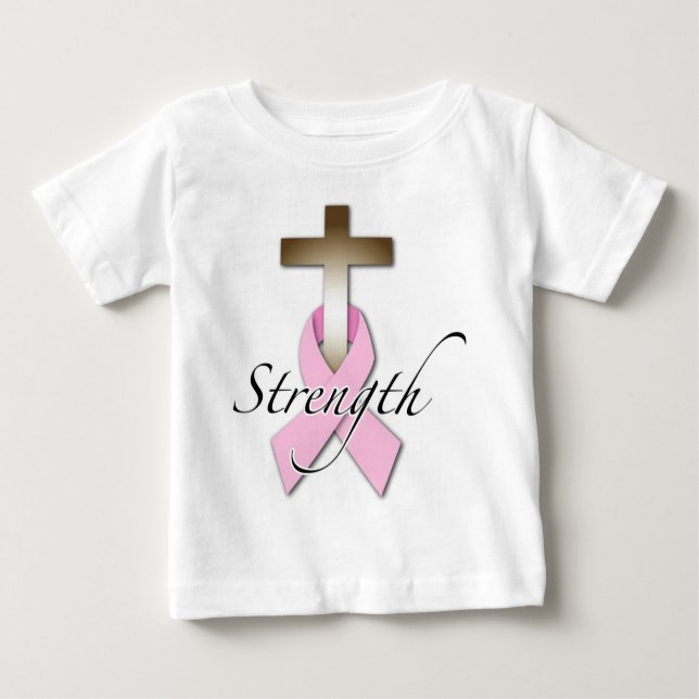 Camiseta Para Bebê força de consciência do Cancer (Frente)