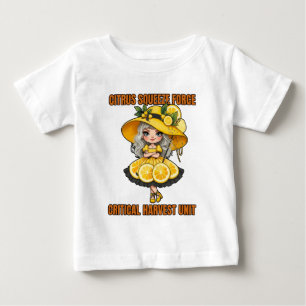 Camiseta Para Bebê Força de Espremer Citros Unidade de Colheita Críti
