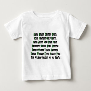 Camiseta Para Bebê Forças armadas de ABCs