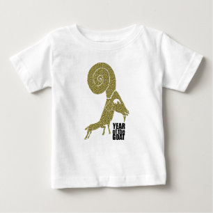 Camiseta Para Bebê Force o ano dos carneiros ou da cabra -