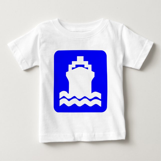 Camiseta Para Bebê Forma de Entrega - Azul (Frente)