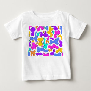 Camiseta Para Bebê Forma líquida com ácido claro