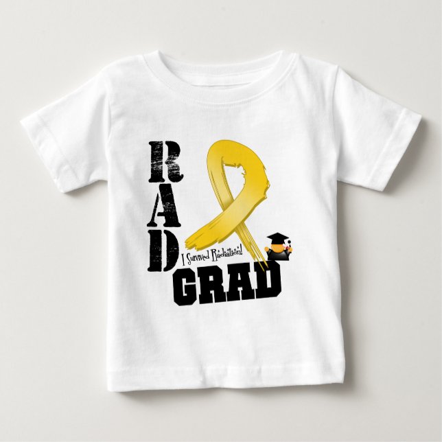 Camiseta Para Bebê Formando do RAD da radioterapia do cancer da (Frente)