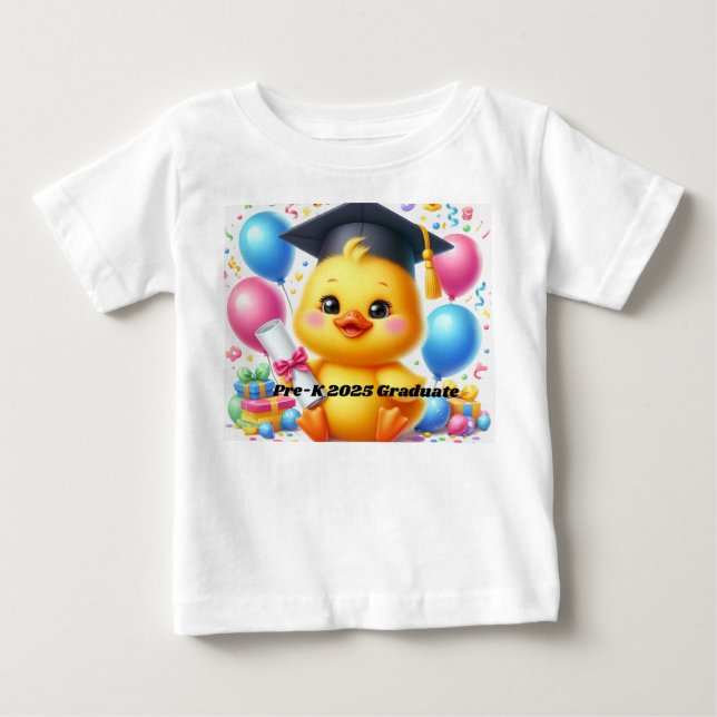 Camiseta Para Bebê Formando Pré-K 2025 (Frente)