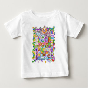 Camiseta Para Bebê Formas das formas das formas