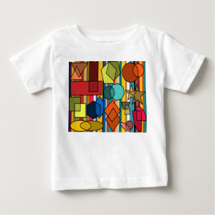 Camiseta Para Bebê Formas e Linhas Bauhaus 