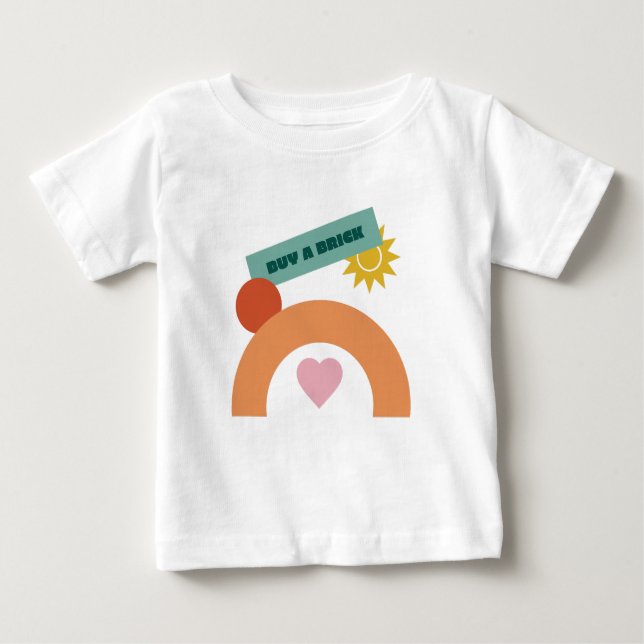 Camiseta Para Bebê Formas Geométricas (Frente)