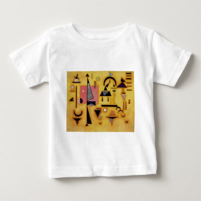 Camiseta Para Bebê Formas Geométricas Rosa Abstrato Decisivas (Frente)