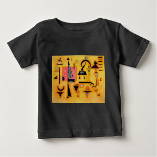 Camiseta Para Bebê Formas Geométricas Rosa Abstrato Decisivas