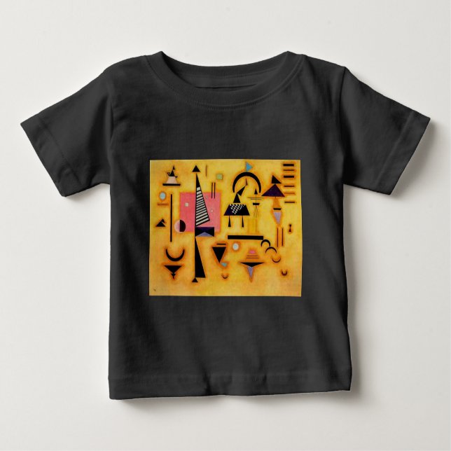 Camiseta Para Bebê Formas Geométricas Rosa Abstrato Decisivas (Frente)