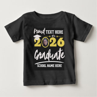 Camiseta Para Bebê Formatura Personalizada da Família Orgulhosa Turma