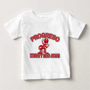 Camiseta Para Bebê Formigas vermelhas poderosas de Progreso