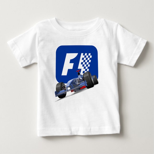 Camiseta Para Bebê Formula 1 race car (Frente)