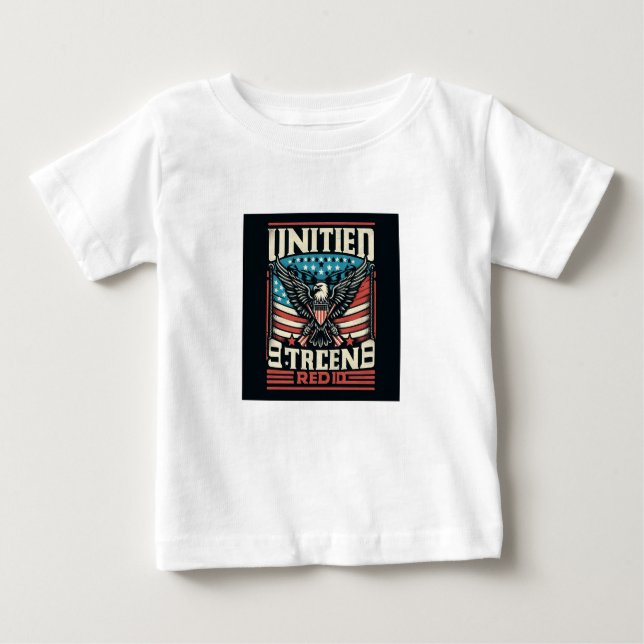 Camiseta Para Bebê Forte Orgulho Unido (Frente)