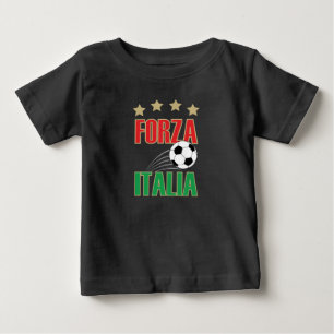Camiseta Para Bebê Forza Italia Itália Futebol