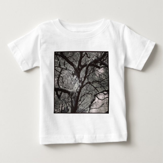 Camiseta Para Bebê Foto ao quadrado - Árvore de Magnolia no início da (Frente)