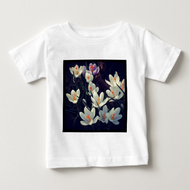 Camiseta Para Bebê Foto ao quadrado - Crocuses (Frente)
