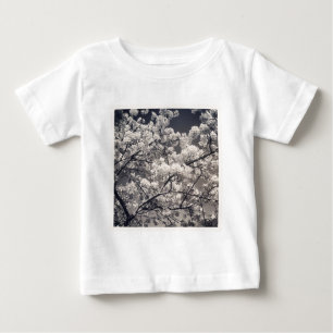 Camiseta Para Bebê Foto ao quadrado - Flor de Cereja