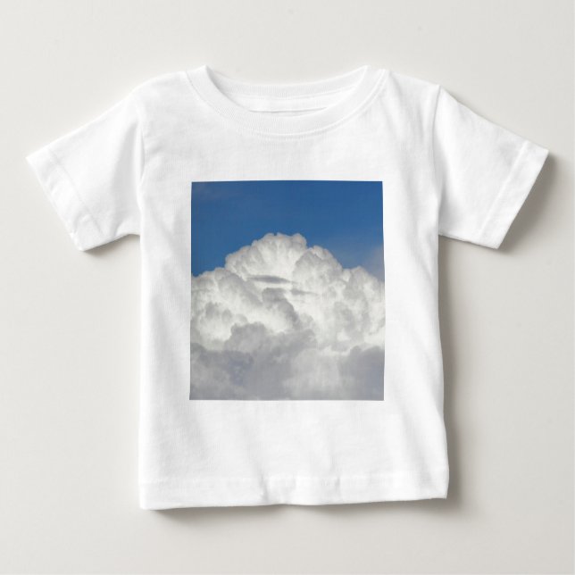 Camiseta Para Bebê Foto ao quadrado - Nuvem (Frente)