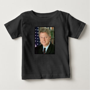 Camiseta Para Bebê Foto da Casa Branca do Presidente Bill Clinton