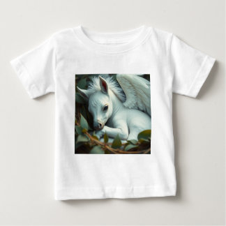 Camiseta Para Bebê Foto do bebê de Pegasus recém-nascido