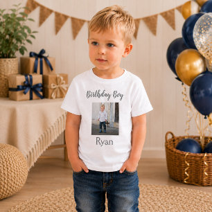 Camiseta Para Bebê Foto do Birthday Boy
