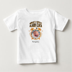Camiseta Para Bebê Foto do relógio de alarme mais leve do mundo