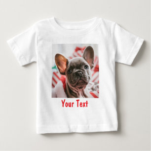 Camiseta Para Bebê Foto e Texto Engraçado Personalizado
