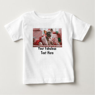 Camiseta Para Bebê Foto e Texto Personalizados