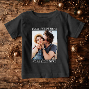 Camiseta Para Bebê Foto e Texto Personalizados