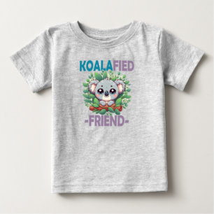 Camiseta Para Bebê Foto engraçada do Amigo Koalafied Pun Bonito bebê 