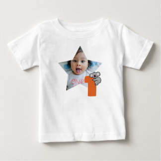 Camiseta Para Bebê Foto Personalizada Aniversário de 1 Ano, Um Doce A