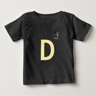 Camiseta Para Bebê Foto personalizada e Modelo inicial monograma