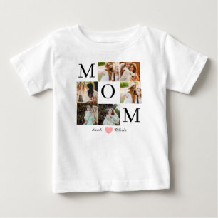 Camiseta Para Bebê foto personalizada presente para o dia das mães