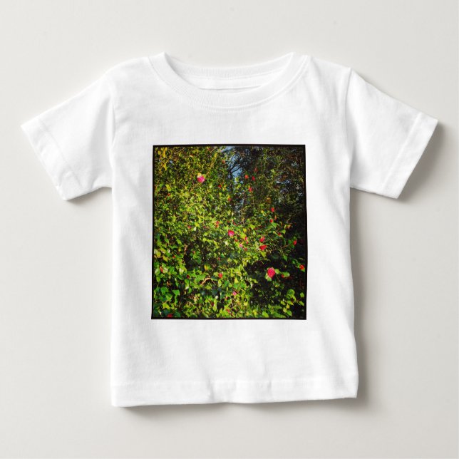 Camiseta Para Bebê Foto Quadrada - Magnolia Bush 02 (Frente)