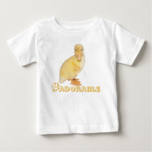 Camiseta Para Bebê Fotografia amarela adorável dos patinhos